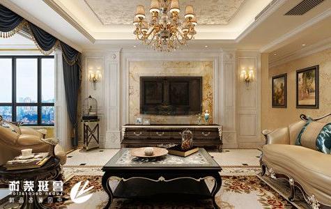 紫汀苑四居室160平米欧式风格效果图-威尼斯真人官方装饰设计师王盟主笔