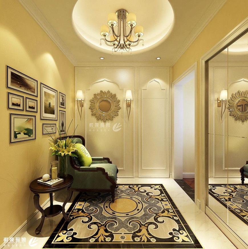 绿地海珀香庭,新中式风格,卧室门厅
