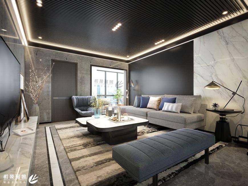 香榭御城,现代风格效果图,客厅沙发背景图设计