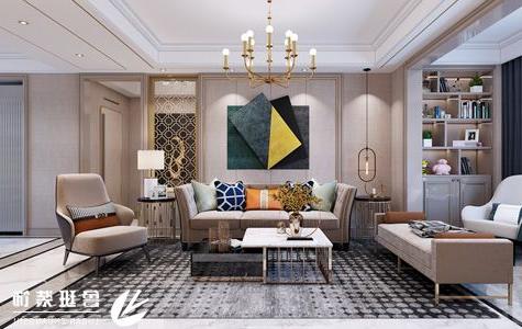 白桦林居三居室125平米现代轻奢风格效果图-威尼斯真人官方装饰设计师李革良主笔