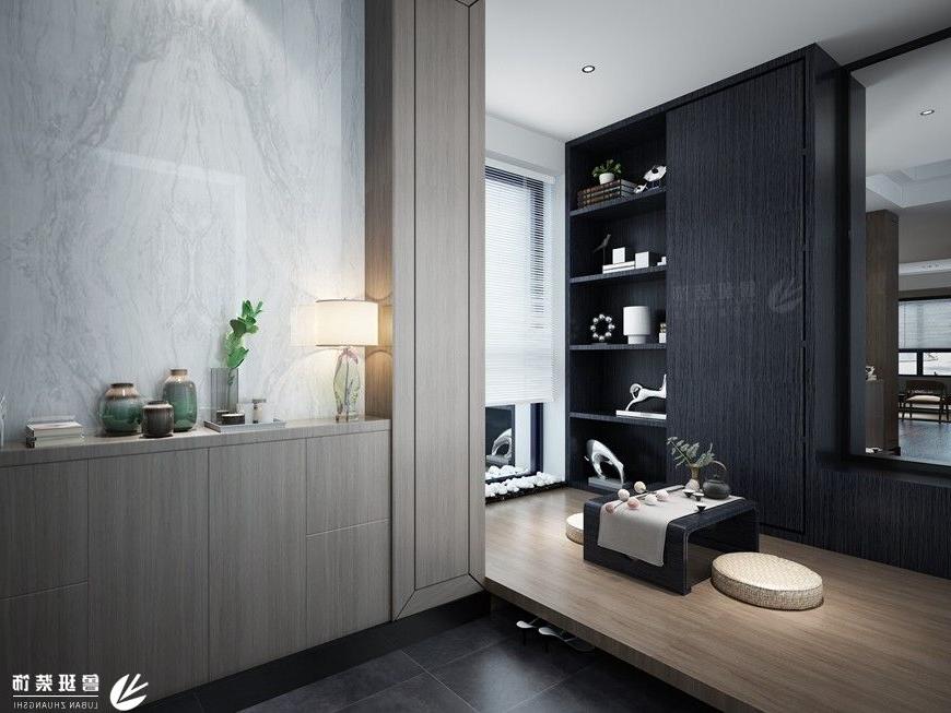 雅居乐铂琅峯三居室143平米现代风格效果图茶室设计