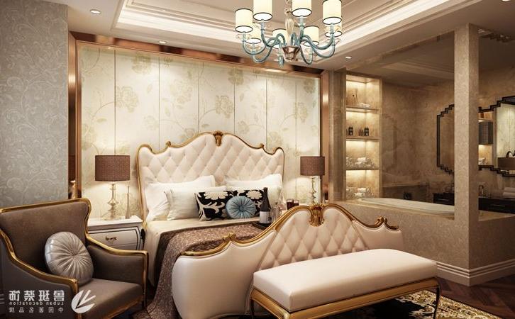 西安万科翡翠国宾197㎡四居室美式风格装修效果图-张锋设计作品3