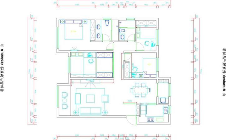 西安金地西沣公元130㎡三居室简约风格修效果图-闫佩设计作品1